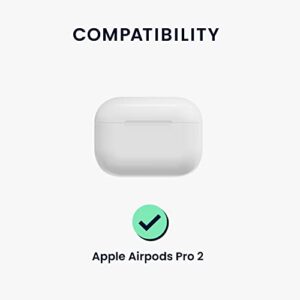 kwmobile Earphones Case Compatible with Apple Airpods Pro 2 - Protective Earbuds Headphones Cover - Dark Metallic Green