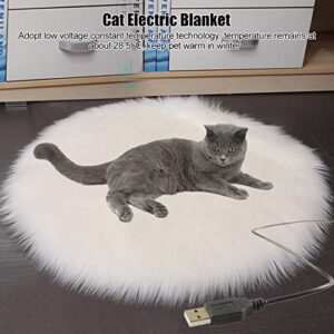 Electric Heated Blanket,Electric Blanket, Hand Warmer, Small Pet Cats Plush Heating Mat Heated Blanket Constant Temperature Waterproof Anti-Creep USB Interface(Wei?)