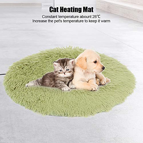 plplaaoo Electric Blanket, Electric Blanket, Hand Warmer, Plush Four Seasons USB Charging Interface Pet Heated Blanket Heating Mat Mat for Small Dogs Cats(gr¨¹n)