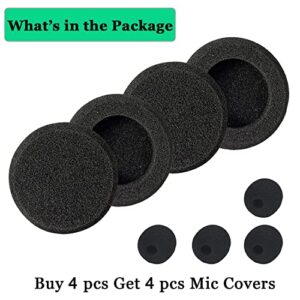 Ear Cushions for Plantronics Headset Ear Pads Replacement Foam Earpads Designed for Plantronics HW251N HW261N HW510 HW520 Blackwire C320 3210 3220 3320 Jabra PRO 920 Biz 2300 GN2000 Headphone (4 Pack)