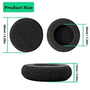 Ear Cushions for Plantronics Headset Ear Pads Replacement Foam Earpads Designed for Plantronics HW251N HW261N HW510 HW520 Blackwire C320 3210 3220 3320 Jabra PRO 920 Biz 2300 GN2000 Headphone (4 Pack)