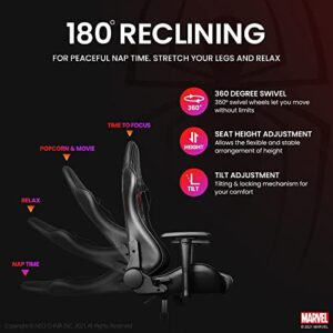 Marvel Avengers Gaming Chair Desk Office Computer Racing Chairs - Adults Gamer Ergonomic Game Reclining High Back Support Racer Leather (Spider-Man)