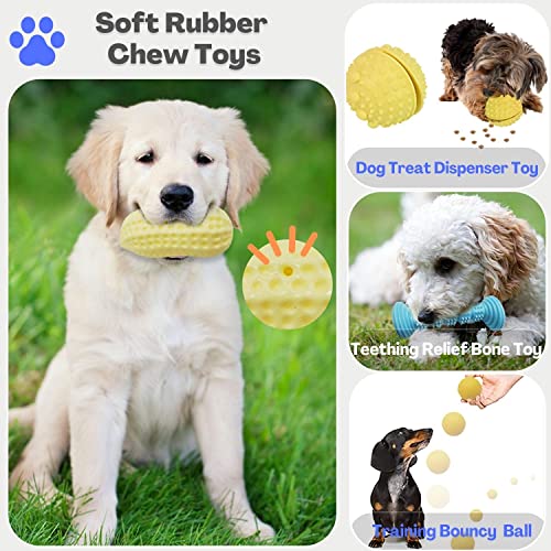 ESYLIF Dog Chew Toys for Teething,Boredom,Toothbrush,20 Pack Puppy Toys with Rope Toys, Treat Balls and Squeaky Toys for Small Medium Dogs