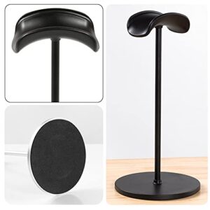 Funly mee Headphone Stand Holder, Headset Stand,Earphone Stand with Aluminum Supporting Bar and Base for All Headphone Sizes - Sliver