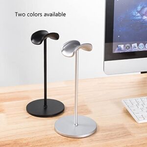 Funly mee Headphone Stand Holder, Headset Stand,Earphone Stand with Aluminum Supporting Bar and Base for All Headphone Sizes - Sliver