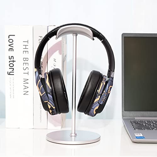 Funly mee Headphone Stand Holder, Headset Stand,Earphone Stand with Aluminum Supporting Bar and Base for All Headphone Sizes - Sliver