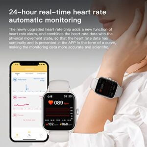 Smart Watch (Receive & Dial), 2023 Newest 1.85" TFT HD Touch Screen, Smart Watch for Women Men with Fitness Tracker, Smart Watch for Android iPhone with Text, Pedometer, Heart Rate (Starlight)