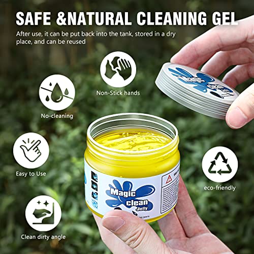 DNA MOTORING TOOLS-00256 Car Cleaning Jelly Auto Detailing Tool Universal Car Clean Gel Auto Interiors Home & Office Electronics Cleaning,Yellow