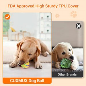 CUXMUX Smart Interactive Dog Balls, Remote Control Dog Toy Ball for Medium Dogs, 4 Hours Running Time Rolling Balls for Dog Gifts