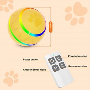 CUXMUX Smart Interactive Dog Balls, Remote Control Dog Toy Ball for Medium Dogs, 4 Hours Running Time Rolling Balls for Dog Gifts