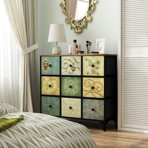 AOPSEN Tall 8 Drawer Dresser and 9 Drawer Dresser for Bedroom Set