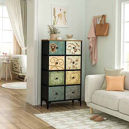 AOPSEN Tall 8 Drawer Dresser and 9 Drawer Dresser for Bedroom Set