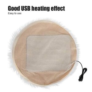 Electric Heating Pad Pets Plush Heating Blanket Heating Mat for Small Dogs Cats USB Charging Interface.(white), Electric Heating Blanket,