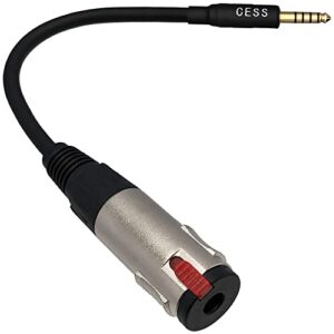 CNCESS CESS-267 Male 4.4mm to Locking Type 6.35mm 1/4 Inch TRS Female Jack Adapter Cable for Headphone / MP3 / DAC/Music Player/Amplifier