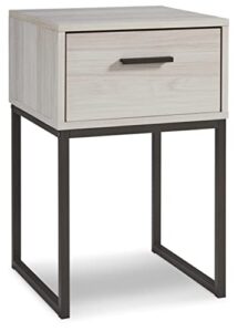 signature design by ashley socalle 1 drawer nightstand, natural beige