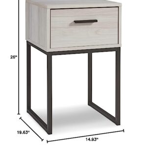 Signature Design by Ashley Socalle 1 Drawer Nightstand, Natural Beige