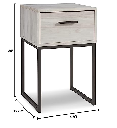 Signature Design by Ashley Socalle 1 Drawer Nightstand, Natural Beige