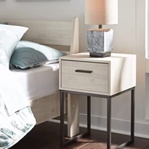 Signature Design by Ashley Socalle 1 Drawer Nightstand, Natural Beige