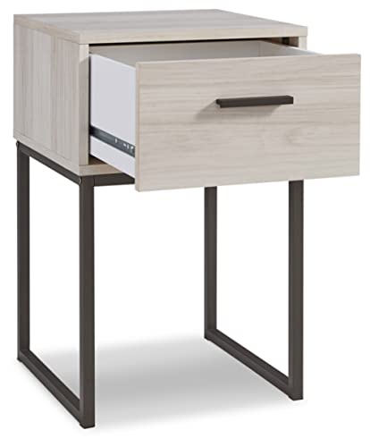 Signature Design by Ashley Socalle 1 Drawer Nightstand, Natural Beige