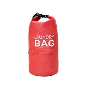 aokid large storage basket space saving 600d oxford cloth laundry hamper with adjustable shoulder strap tall laundry bag for family bedroom red