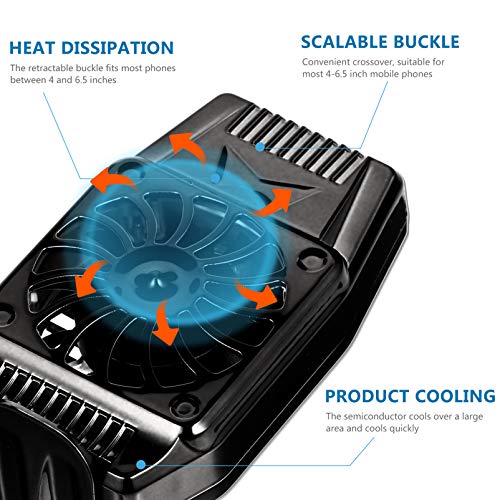 Gatuida 3pcs Games Silent Cooling Play Heatsink Cellphone Radiator: Phone Streaming Mobile Radiator for Universal Cell Fan Live Gaming Rechargeable Tablet Semiconductor Single