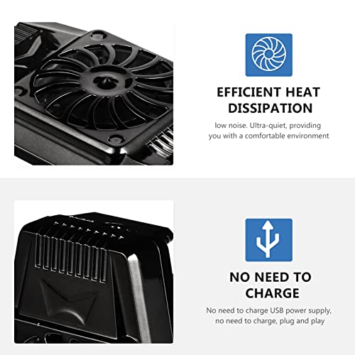 Gatuida 3pcs Games Silent Cooling Play Heatsink Cellphone Radiator: Phone Streaming Mobile Radiator for Universal Cell Fan Live Gaming Rechargeable Tablet Semiconductor Single