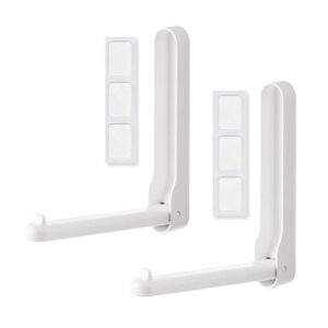 door hanger organizer for closet,hanger organizer stacker,2 pack white,comes with 6 pieces of non-marking stickers,sticker in closet, wall,space saver,laundry hanger stacker organizer stand plastic