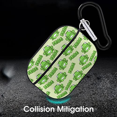 Frog AirPods Pro Case Cover Gifts with Keychain, Shock Absorption Soft Cover Airpods Pro Earphone Protective Case for Men Women