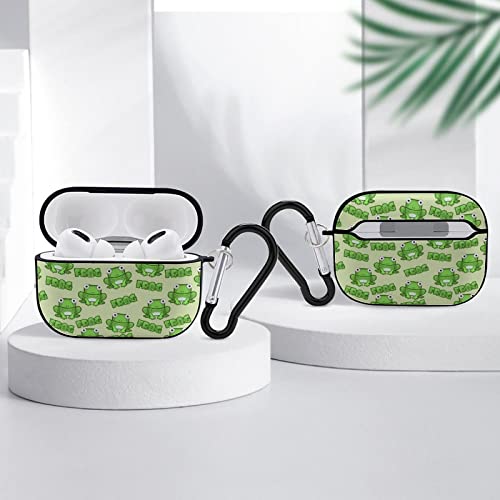 Frog AirPods Pro Case Cover Gifts with Keychain, Shock Absorption Soft Cover Airpods Pro Earphone Protective Case for Men Women