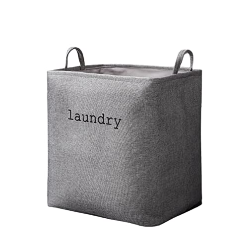 AOKID Laundry Bag with Handle Large Capacity Collapsible Laundry Baskets Saving Space Dirty Clothes Hamper for Bedroom Living Room Dorm Grey L 2#