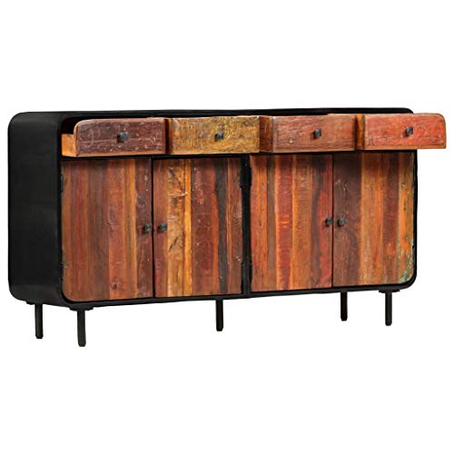 KTHLBRH Sideboard,Sideboard Buffet Storage Cabinet Buffet Console Table for for Kitchen Dining Living Room Entry Hallway Solid Reclaimed Wood 55.1"x13.7"x29.9"