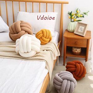 Vdoioe Knot Ball Pillow, Sherpa Home Decorative Plush Pillow Soft Round Throw Pillow, Knotted Pillow for Bed Couch Sofa