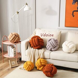 Vdoioe Knot Ball Pillow, Sherpa Home Decorative Plush Pillow Soft Round Throw Pillow, Knotted Pillow for Bed Couch Sofa