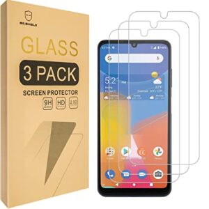 mr.shield [3-pack] designed for consumer cellular zmax 5g [tempered glass] [japan glass with 9h hardness] screen protector with lifetime replacement