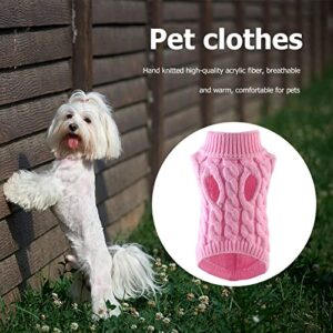 Knitted Pomeranian Teddy Jacket Breathable Turtleneck Pets Insulation Clothes Puppy Leisure Warm Clothing for Small and Medium Dog