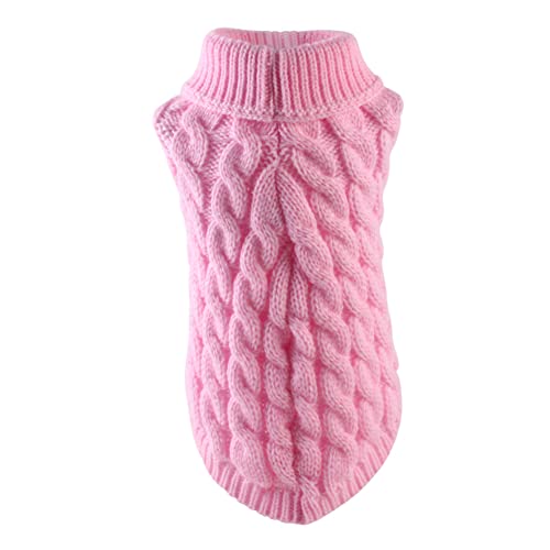 Knitted Pomeranian Teddy Jacket Breathable Turtleneck Pets Insulation Clothes Puppy Leisure Warm Clothing for Small and Medium Dog