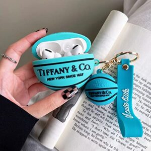 Airpod 1/2 Case, 3D Cartoon Funny Cute Cover,with Cartoon Pendant,Compatible for Airpod 1/2. (Basketball)