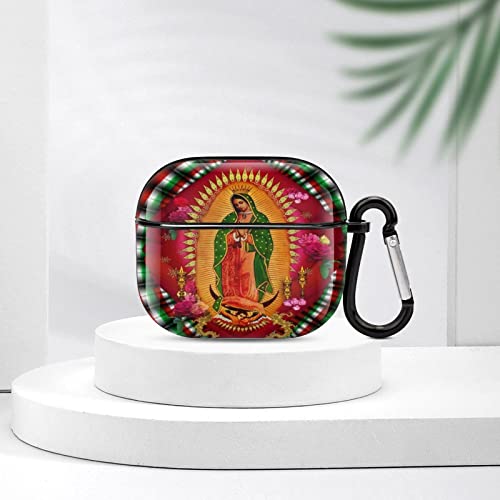 Our Lady of Guadalupe Virgin Mary for AirPods 3 Case with Keychain for AirPods 3rd Generation Case, Shock Resistant for AirPods 3 Case