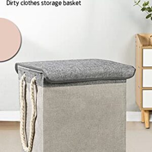 65l Large Laundry Hamper With Lid，Laundry Basket With Lid，Kids Laundry Hamper With Lid，Rope Basket，Hampers For Bedroom，Bathroom Laundry Hamper，Laundry Organizer，Dirty Clothes Basket，Grey (grey)