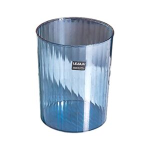 cabilock basket craft kitchen cans multi-function bucket room rabbish office large convenient trash clear flower can small can, accessory bathroom compact round living paper blue bedroom,