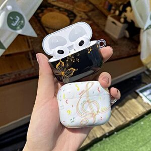 EUVIP Cute Cartoon Note Mechanical Fall Proof IMD Headset case Compatible with AirPods Pro 3 2/1 Protective case for Men, Women and Girls (AirPods Pro,Music Notation)