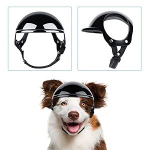 Dog Helmet, Adjustable Pet Hat Drop Resistant Outdoor Bike Pet Cap with Double Ear Holes for Small Medium Large Dogs(S/M/L)