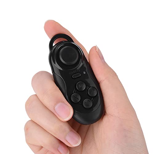 DAUERHAFT Mini Wireless Remote Gamepad,Wireless Bluetooth Gamepad Selfie Timer Joystick,Plug and Play Mobile Phone Selfie Timer Remote Controller,for Mobile Phone and Tablet PC, TV Box, PC