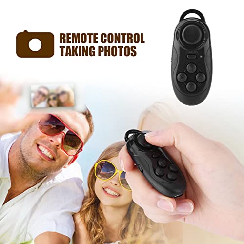 DAUERHAFT Mini Wireless Remote Gamepad,Wireless Bluetooth Gamepad Selfie Timer Joystick,Plug and Play Mobile Phone Selfie Timer Remote Controller,for Mobile Phone and Tablet PC, TV Box, PC