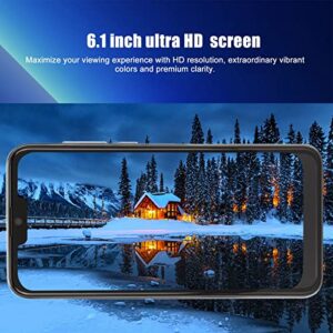 Asixxsix I13 Pro Max,6.1inch Android 11 4GB RAM 32GB ROM MTK6889 Deca Core Dual SIM Unlocked Cell Phone with 6800mAh Battery,8MP 16MP Cmaera,Face ID,WIFI,Bluetooth and FM 1440x3200 HD Unlocked(US)