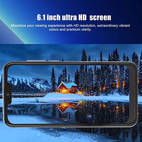 Asixxsix I13 Pro Max,6.1inch Android 11 4GB RAM 32GB ROM MTK6889 Deca Core Dual SIM Unlocked Cell Phone with 6800mAh Battery,8MP 16MP Cmaera,Face ID,WIFI,Bluetooth and FM 1440x3200 HD Unlocked(US)