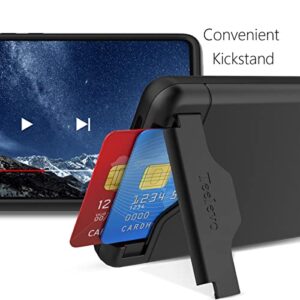 Teelevo Google Pixel 7 Pro Wallet Case - Dual Layer, Card Slot, Kickstand, Black