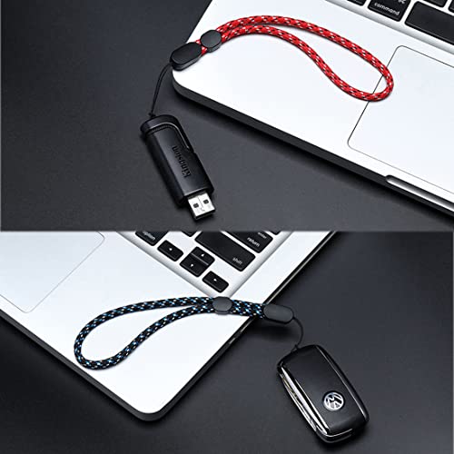 20 Pcs Hand Wrist Strap Lanyard and Small Finger Lanyard Strap, 2 Types Adjustable Colorful Nylon Hand Wrist Straps and Finger Strap for Mobile Phone Camera Keys USB Flash Drives Keychain Wallet Badge