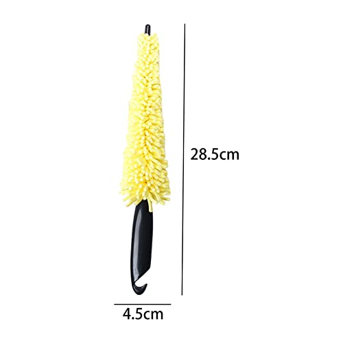 MagiDeal Car Wheel Tire Cleaning Brush Tool, Rim Scrubber Multifunctional Duster Car Accessories Gadgets Truck for Car Wheel Hubs Tires