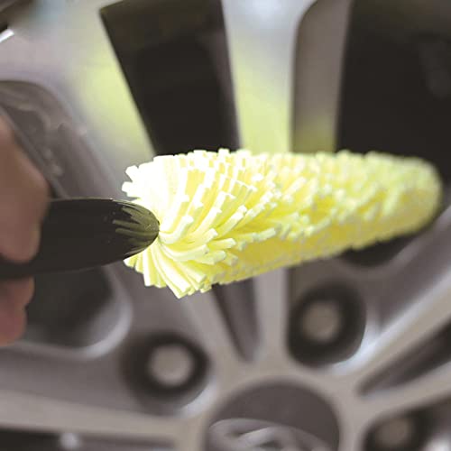 MagiDeal Car Wheel Tire Cleaning Brush Tool, Rim Scrubber Multifunctional Duster Car Accessories Gadgets Truck for Car Wheel Hubs Tires